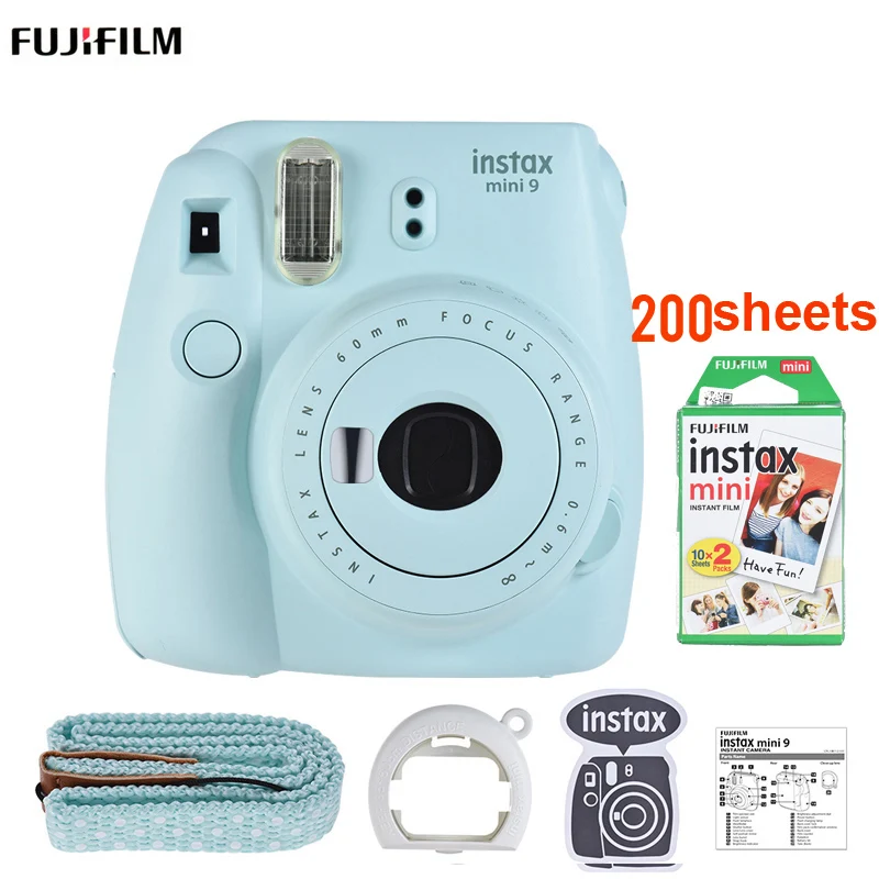 Fujifilm Instax Mini 9 мгновенная камера фото+ 200 листов фотобумаги Новые 5 цветов аксессуары для камеры