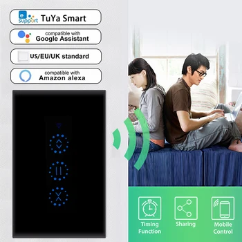 

Smart Wifi Press Curtain Switch TUYA App Control Support Alexa Google Home For Electric Motorized Curtain Blind Roller Shutter