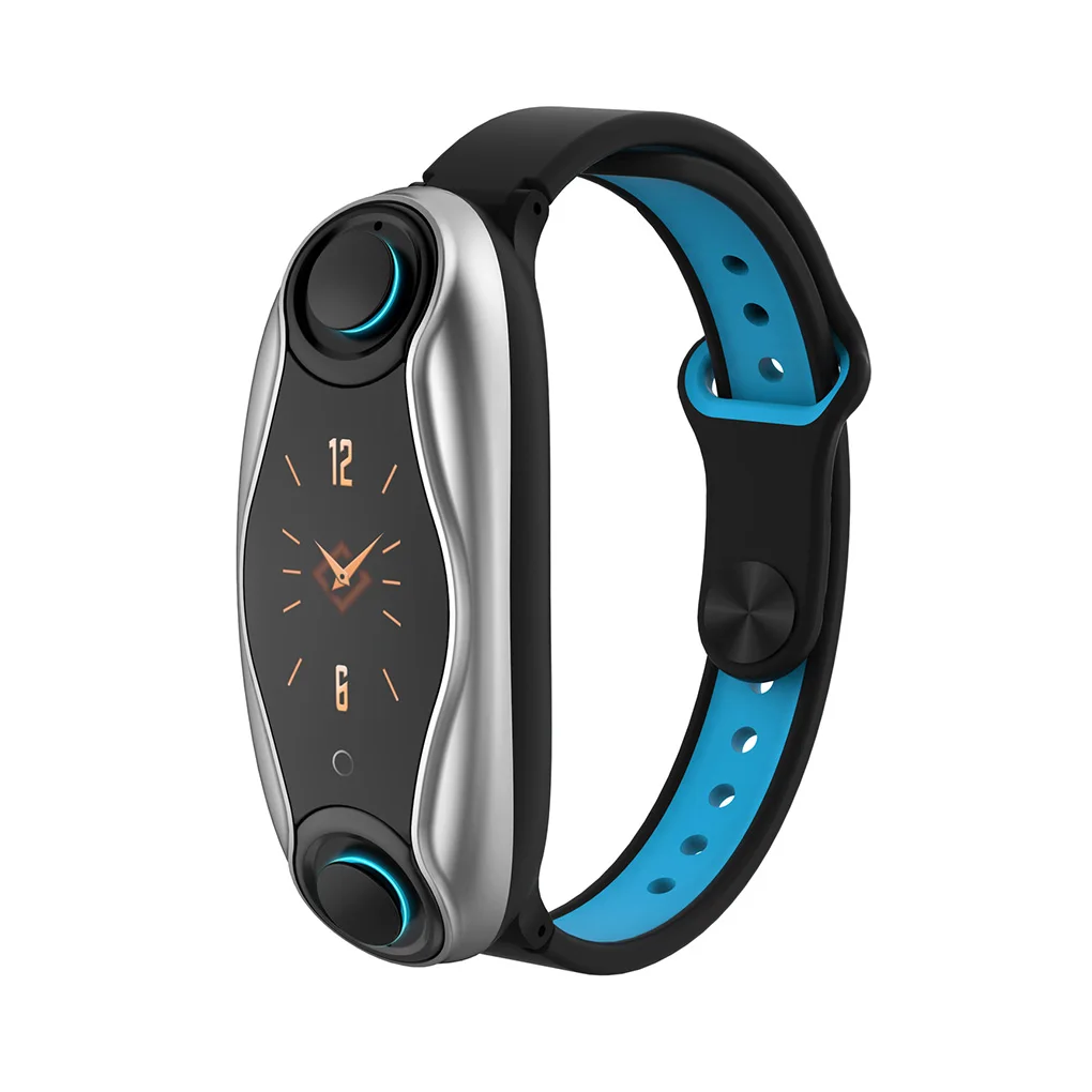 2-в-1 T90 Bluetooth 5,0 наушники Беспроводной наушники Фитнес смарт-браслет Смарт-часы