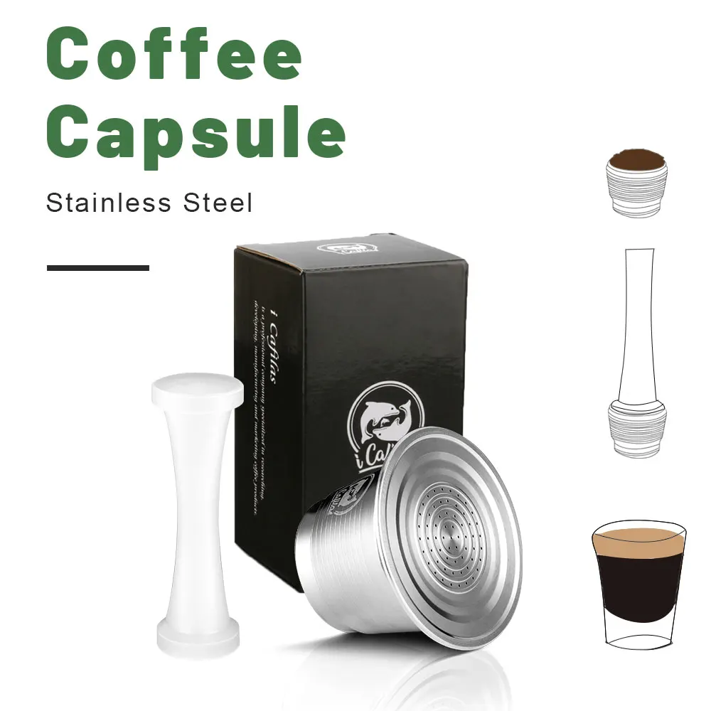 Recafimil Reusbale Coffee Capsule Per Nespresso Filtro Per Caffè In Acciaio Inossidabile Espresso Cafe Cup Per Esssenza Mini D30 Maker