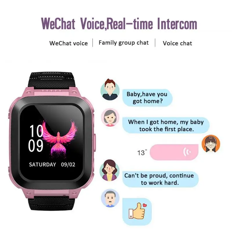 Детский gps трекер SOS Smartwatch мониторинг позиционирования телефон дети водонепроницаемые часы детские часы Совместимость IOS и Android PK Q80