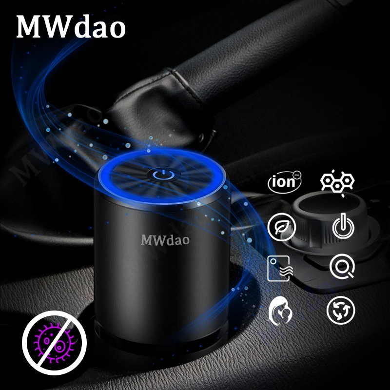 

MWdao car air purifier hepa ionizer ozone generator freshener vehicle aroma diffuser mini ozonizer flavoring in the for home