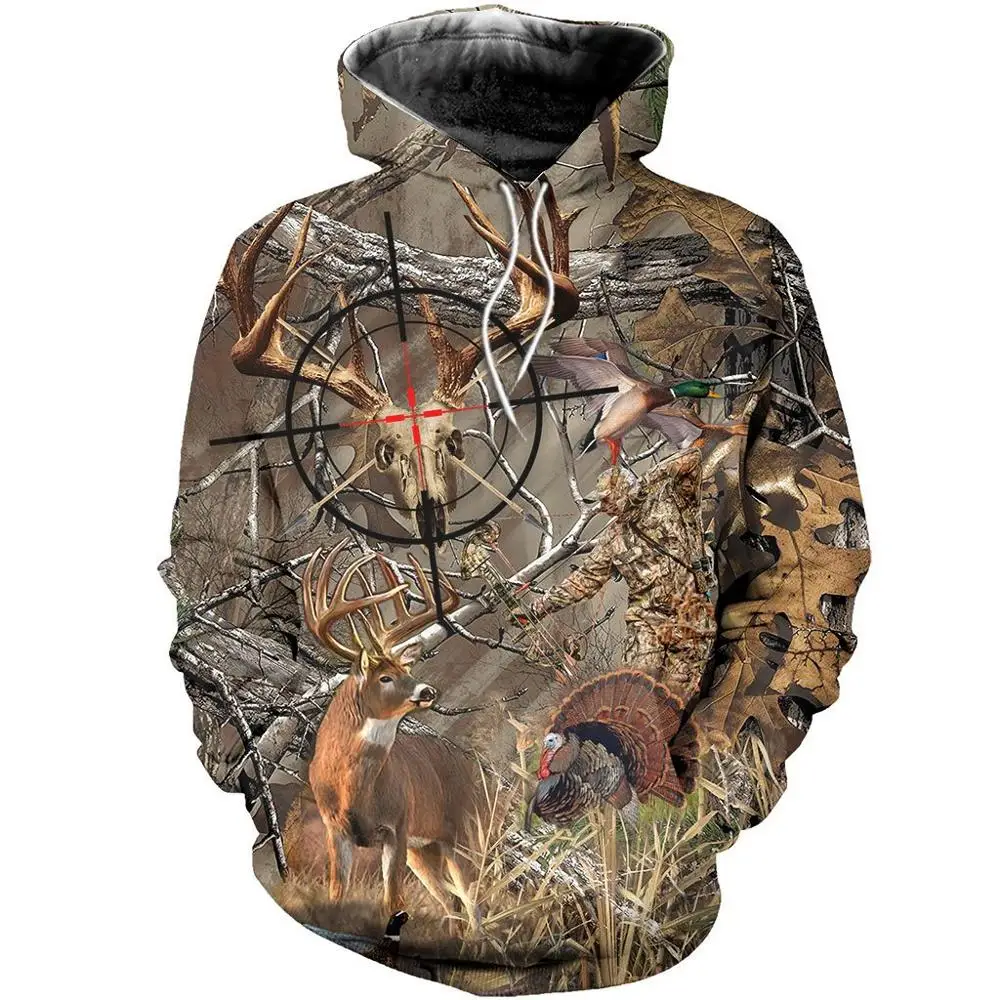 

PLstarCosmos NewFashion Turkey Bird Hunting Animal Hunter Camo Tattoo Autumn Jacket Tracksuit Funny 3DPrint Men/Women Hoodies 16