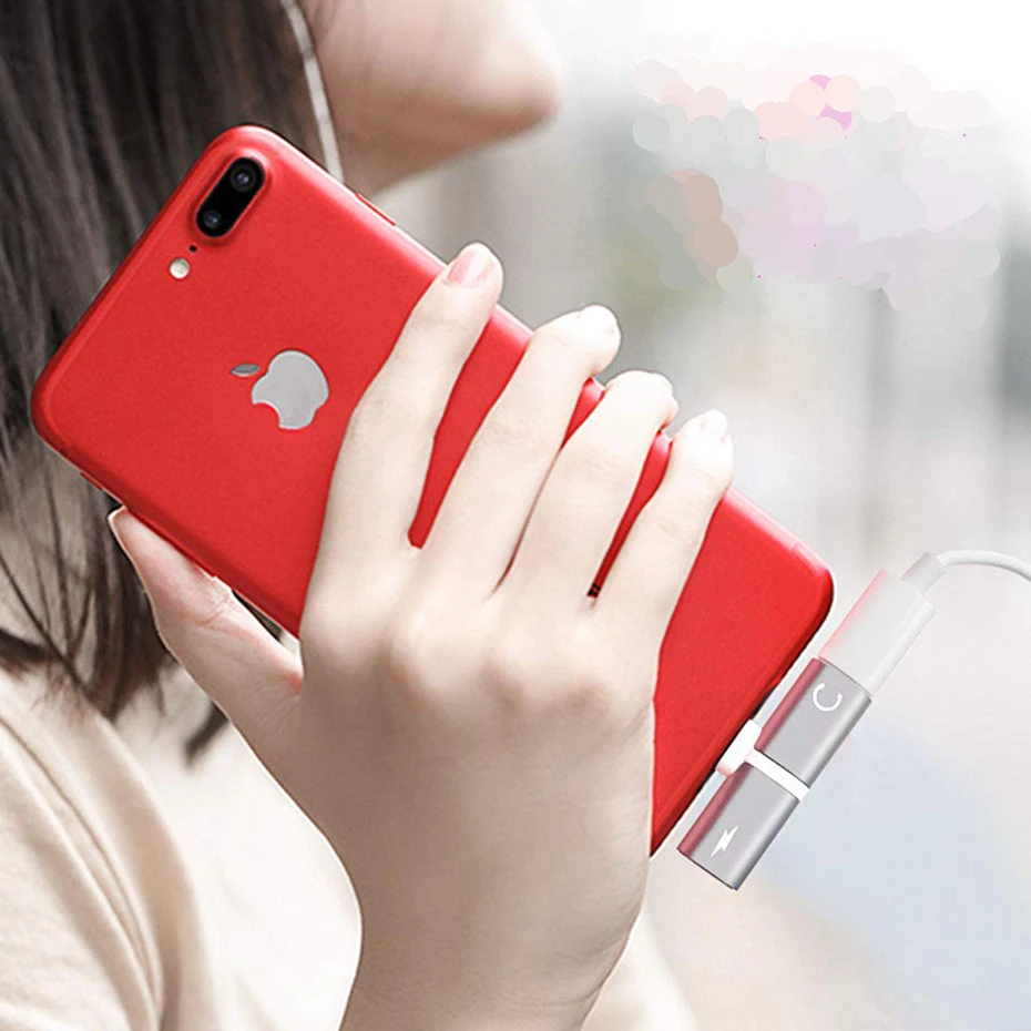 ROXGOCT 2 в 1 двойной аудио зарядки адаптер сплиттер для iPhone 11X10 7 8 Plus Pro Наушники зарядки AUX разъем конвертер