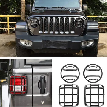 

for Jeep JL Car ABS Headlight Cover, Taillight Trim Decorative Covers for Jeep Wrangler JL 2018-2020,Sport/Sports