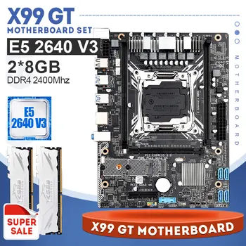 شراءX99 GT اللوحة مجموعة كومبو مع 8 كور 90 واط المقبس LGA 2011-3 معالج وحدة المعالجة المركزية و 2 قطعة * 8 جيجابايت 2400 ميجا هرتز DDR4 ذاكرة عشوائيّة للحاسوب ال...