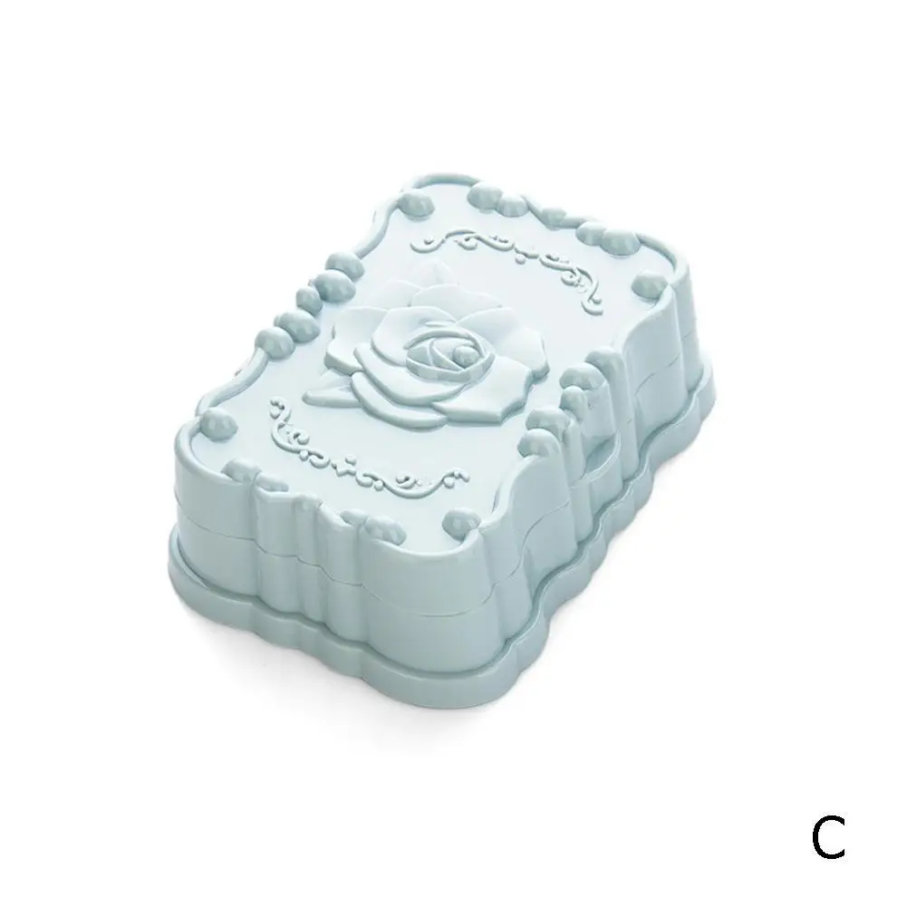 Оригинальная цветное мыло коробка с крышкой легко и удобно Водонепроницаемый анти-грязной розы Полые мыльницы для ванны аксессуары