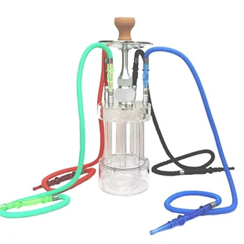 

Hookah Complete Set, 23" Shisha Hookah 4-Hose Acrylic Hookah Set with 4 Silicon Hookah Hose Shisha Complete Set with Everything