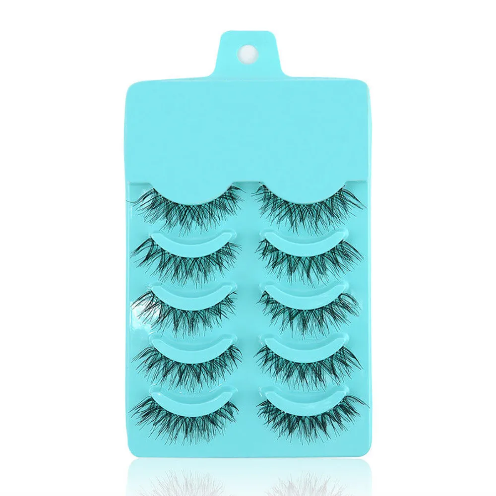 

Luxury False Lashes Fluffy Strip Eyelashes Makeup Handmade 5 Pair/Lot Crisscross False Eyelashes Lashes Natural Hot Y724