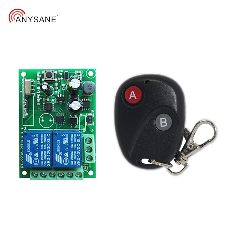 

Universal Light Switch Wireless Remote Control Controller 433mhz Rf Receiver Transmitter 2CH Relay Outlet For Remote Home Use