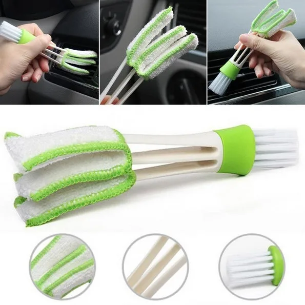 1pc Plastic Cloth Car Brush Cleaning Accessories Air Conditioner Vent Cleaner