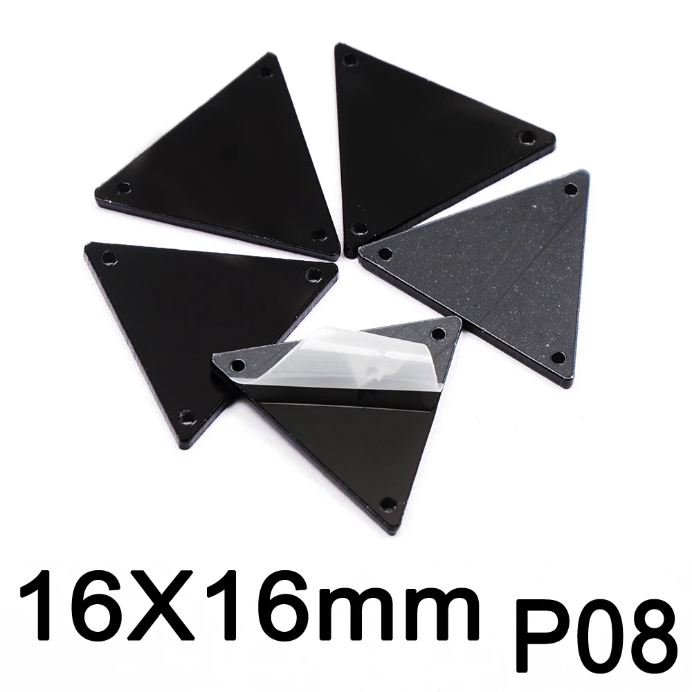 P08-16mm 30pcs Распродажа стразов 30 шт. черные зеркальные Стразы с неровным акриловым зеркалом Стразы для шитья хрустальные стразы - Цвет: P08-16mm 30pcs