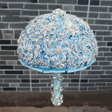 Чистый цвет, благородный букет невесты с бриллиантами, Серебряные стразы, украшенные жемчугом, свадебный букет, идеально подходит для свадьбы