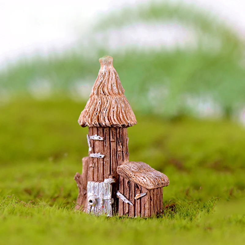 23 thatched cottage 1 шт. мини приветственный Кол Сказочный Сад, миниатюра бонсай Декор Ремесло декоративные статуэтки, микро пейзаж Кукольный дом аксессуары - Цвет: 23 thatched cottage