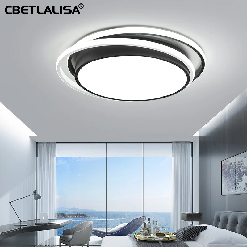 LED потолочные люстры для детской,гостиной,спальни,кухни,28вт 36вт черный цвет светодиодный фонарь быстрая,светильники