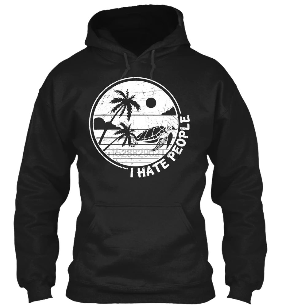 Мужская толстовка с длинным рукавом и надписью I Hate People Turtle Enthusiast Летняя женская уличная одежда