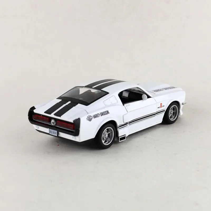 Proswon/1:32 весы/литая под давлением металлическая модель/1967 Ford Mustang Shelby GT500 игрушка/звук и светильник/образовательная Коллекция/откидная машина