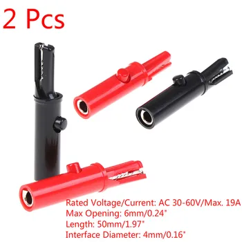 

2Pcs Push Button Type Full Protective Alligator Clip For Professional Multimeter