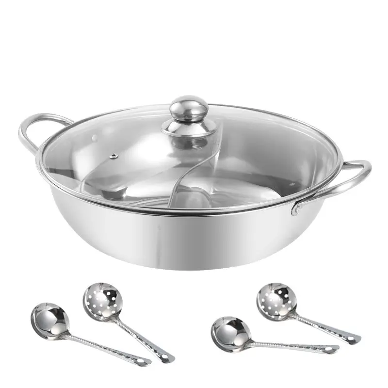 Горячий горшок утолщение бульон бытовой нержавеющей стали горячий бассейна