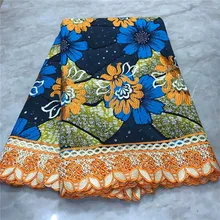 Высокое качество Новое поступление Анкара хлопковые восковые кружева восковая ткань африканская вышивка голландский воск с кружевной тканью WD101718