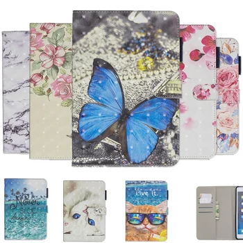 

3D Painted For Samsung galaxy tab S5e 10.5 2019 T720 T725 wallet Flip Stand case coque SM-T725 10.5 Tablet Cover Protector funda