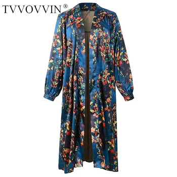 

Europe Print Casual Trench Women 2020 Spring Tide Fashion Style Open Stitch V Neck Collar Long Sleeve Trench Coat 4JWQ