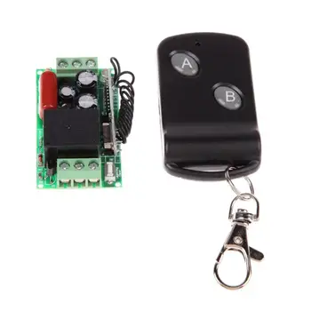

New Arrival 220V 433MHz Small Single Channel Remote Control Switch with 2 Two Dual Button Remote Control