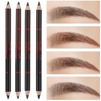 

mei gui nv lang Double Headed Wooden Rod Eyebrow Pencil Thrush Easy to Color Long-lasting Waterproof Not Smudge Double Color Eye