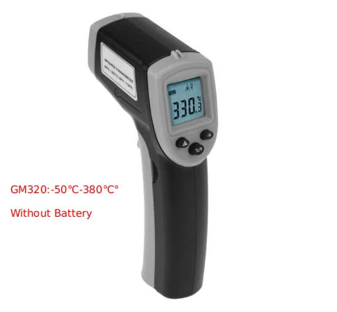 ЖК-цифровой инфракрасный термометр ИК-пирометр Imager метр температурный инструмент промышленный термометр метр пистолет GM320 GM550 - Цвет: GM320  Grey
