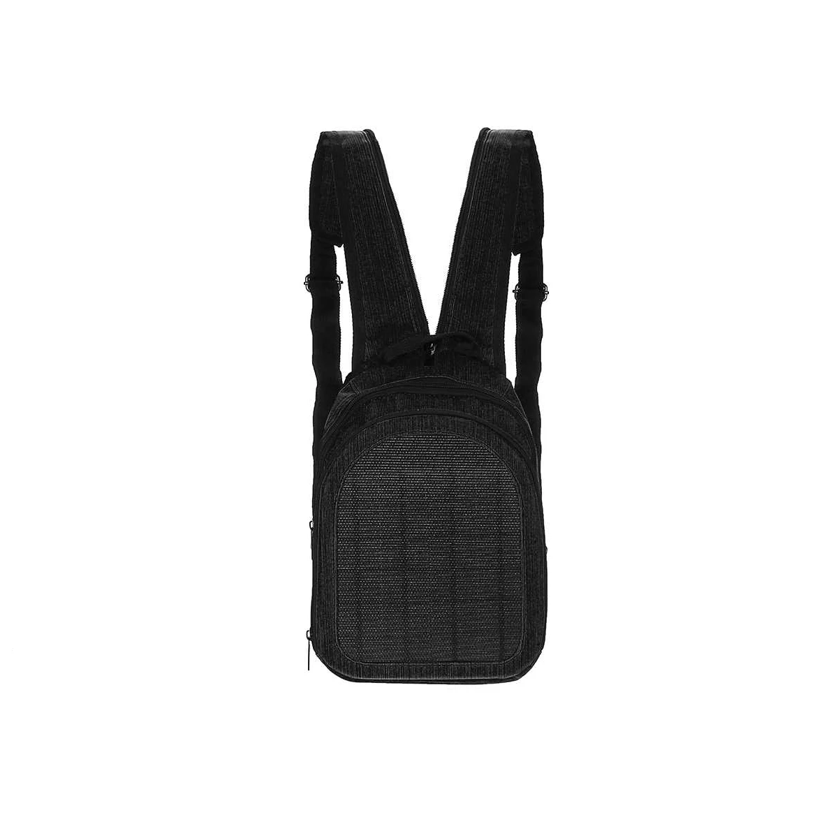 Водонепроницаемый большой емкости рюкзак с солнечной батареей портативный дышащий регулируемый плечевой ремень сумка зарядное устройство Защита от перенапряжения - Цвет: Black
