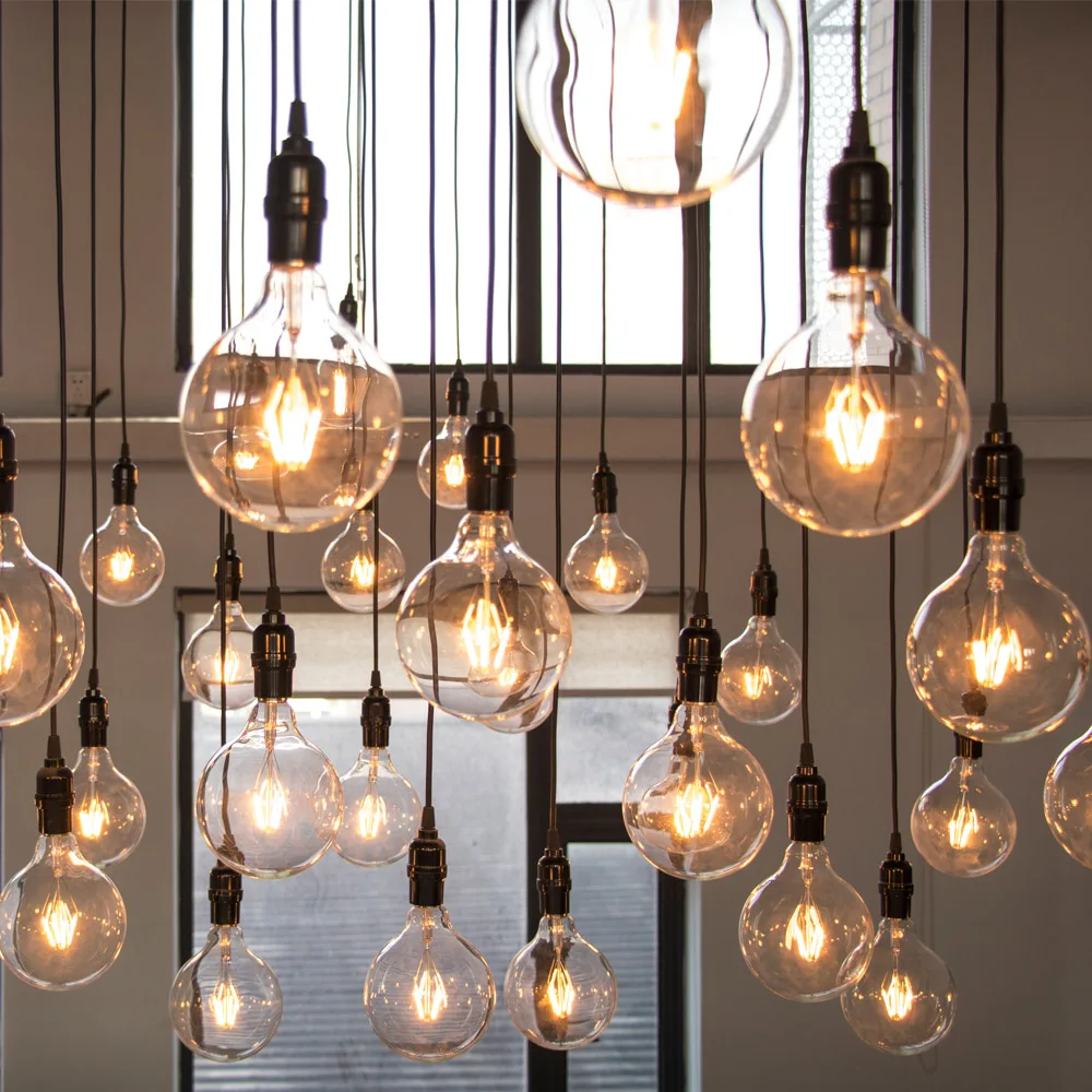 Edison Bulb E27 40W AC 220V ST64 A19 T45 G80 G95 G125 Incandescent filament light bulb Retro Vintage Edison Lamp