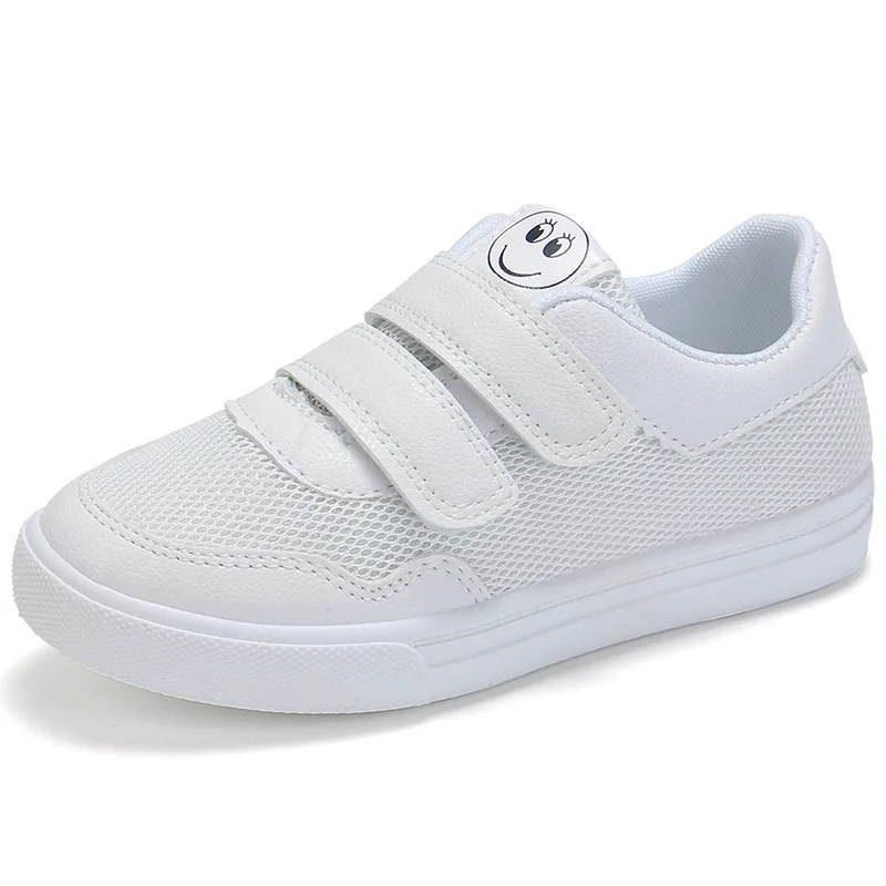 Кроссовки для аэробики для маленьких девочек и мальчиков; Детские кроссовки из сетчатого материала; коллекция года; белые дышащие кроссовки для студентов; детская спортивная обувь - Цвет: White(Mesh)