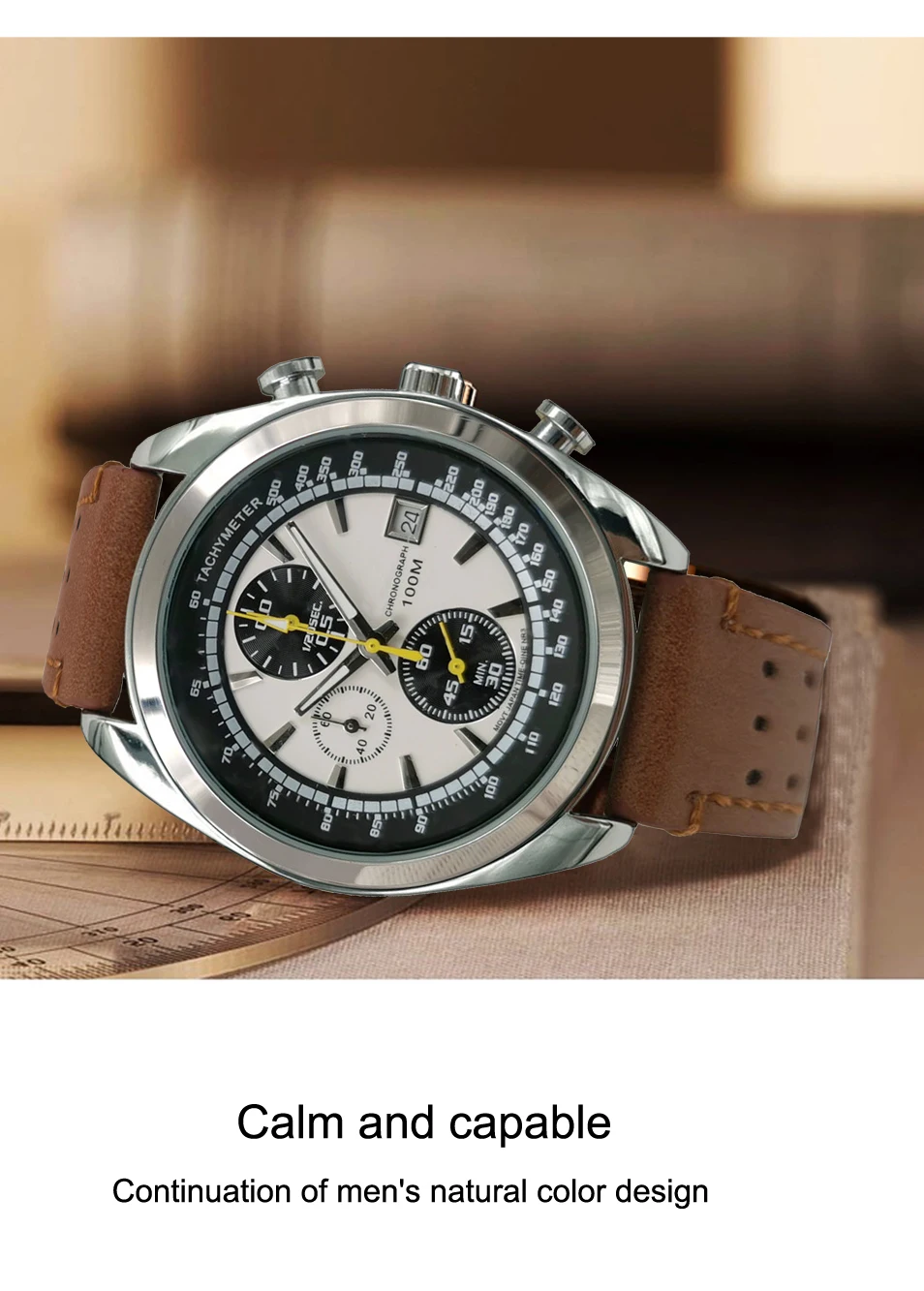 E Move Premium Luxury Men's Multifunctional Quartz E-Commerce Best-Selling Breathable Leather High-Grade Waterproof Watch