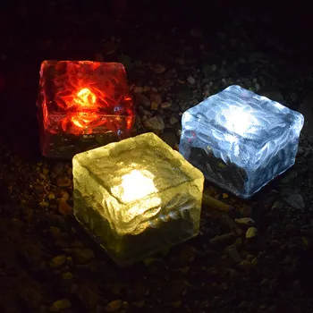 

Waterproof Outdoor Solar Lights Garden Lights Ice Floor Tiles Light Underground Lamp Lawn Lamp Glass Garden Lights Buried
