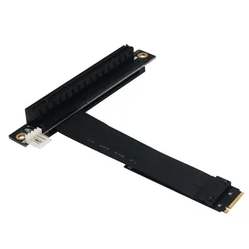 

32G/bps PCI-e 3.0 16x To M2 M.2 NVMe Key-M 2230 2242 2260 2280 Riser Card Gen3.0 Cable PCIe x16 Extender with Sata Power