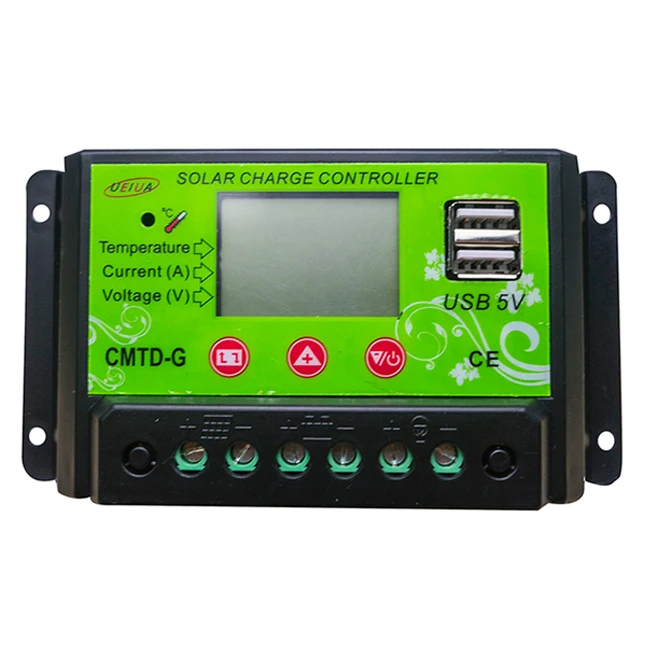 20A 10A 12V/24V PWM Solar Charge Controller with LCD Display Auto Regulator Panel Battery Lamp Overload Protection | Обустройство