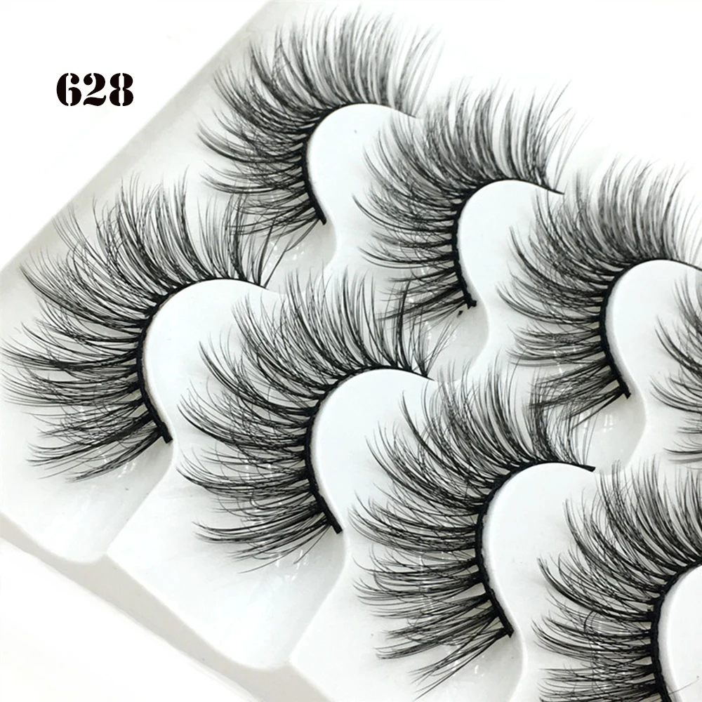 3D 5D 6D 8D Faux Mink Hair False Eyelashes Long Full Volume Fluffy Wispies Lashes Handmade Eyelashes Extension Tools eyelash extensions fake eyelashes eyelash extension eyelash extension lashes false eyelashes eyelash makeup tools 5Pairs