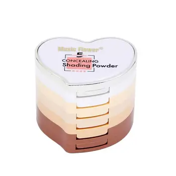 

Five-layer Pressed Powder Cover Blemishes Even Skin Tone Brighten Makeup Effect Makeup Pressed Powder New Arrival