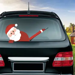 Автомобильный задний стеклоочиститель, Рождественский Санта Клаус, развевающийся на руку, стеклоочиститель, наклейки, Стайлинг
