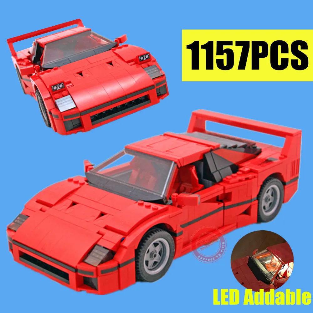 

New MOC Series F40 Sports Car LED LIGHT Fit Legoings Technic Building Kits Blocks Set Bricks Toys Children Kids Gifts