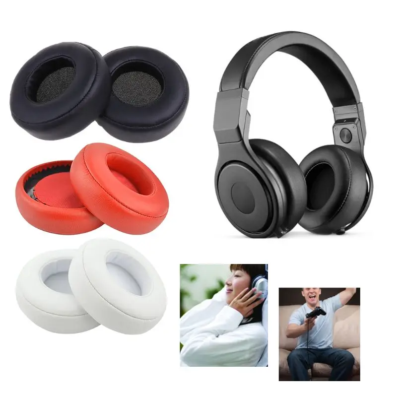 trekant genopretning sej 1Pair Replaced Leather Earpads Ear Cushion Cover for Beats By Dr. Dre Pro  Detox Headphones Accessories