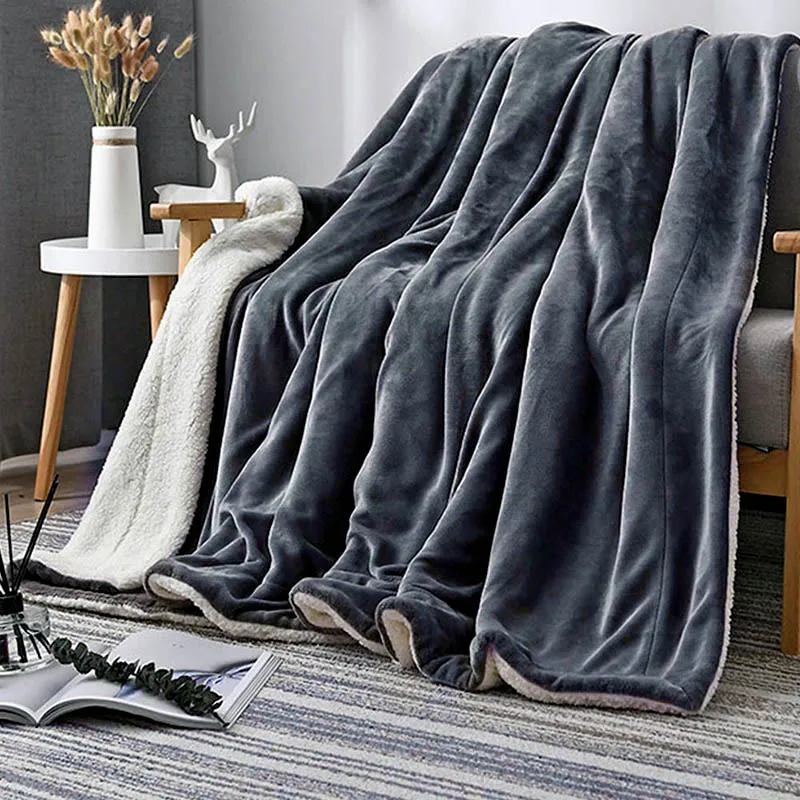 Urijk теплое плотное офисное домашнее одеяло, флисовое двустороннее одеяло для кровати и дивана, переносное автомобильное одеяло