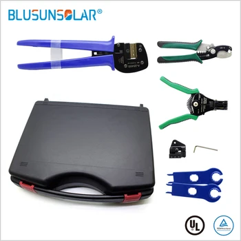 Cheap 2 Set/lot Multi Tools Wire Crimper Tools Kit Terminal Crimper Plier Wire Cutter Wire Stripper PV Spanner Wrench Tool Set Solar