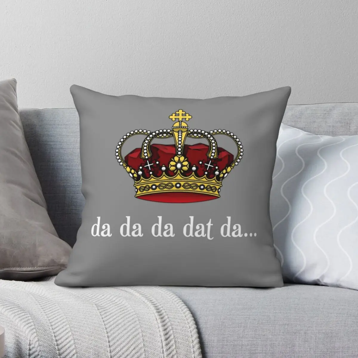 

King George III Tee Da Square Pillowcase Polyester Linen Velvet Creative Zip Decor Pillow Case Room Cushion Case