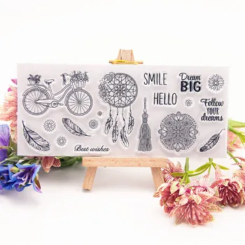 

8x18cm dreamcatcher Transparent Clear Stamps Silicone Seals Roller Stamp DIY scrapbooking photo album/Card Making wedding