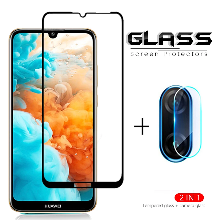 Для Huawei Y9 Prime 2019 закаленное стекло Y5 Y6 Y7 Pro Защитная пленка для экрана Full Camera Len