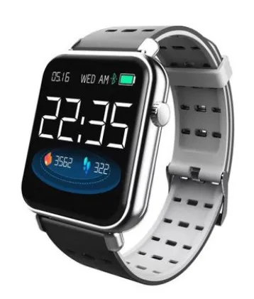 Спортивные водонепроницаемые фитнес-часы для отслеживания активности, Смарт-часы для фитнеса, трекер сердечного ритма, для плавания, подходят для Iphone, IOS, Android - Цвет: Rubber Silver