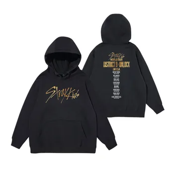 

Straykids world tour District 9 Unlock in usa all city names printing hoodies kpop unisex fleece/thin pullover sweatshirt