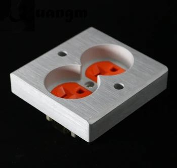 

Kangm Audio YS36# DIY HIFI Red Copper plating 24k gold 20amp 20A 86x86x20mm AC US IEC inlet power socket electric outlet