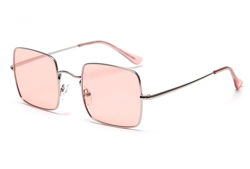 silver with pink Peekaboo, оранжевые женские ретро солнцезащитные очки, квадратные, поляризационные, uv400,, мужские, поляризационные, солнцезащитные очки, металлическая оправа - Цвет линз: silver with pink